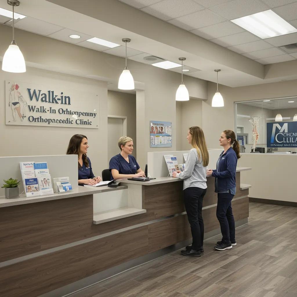 Modern walk-in orthopaedic clinic in Memphis with friendly staff and patients