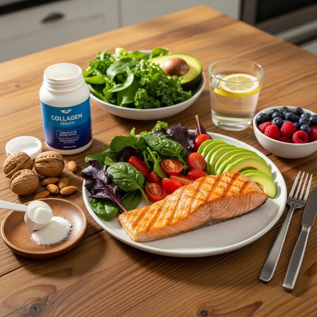 Healthy foods and supplements that enhance knee joint fluid and lubrication