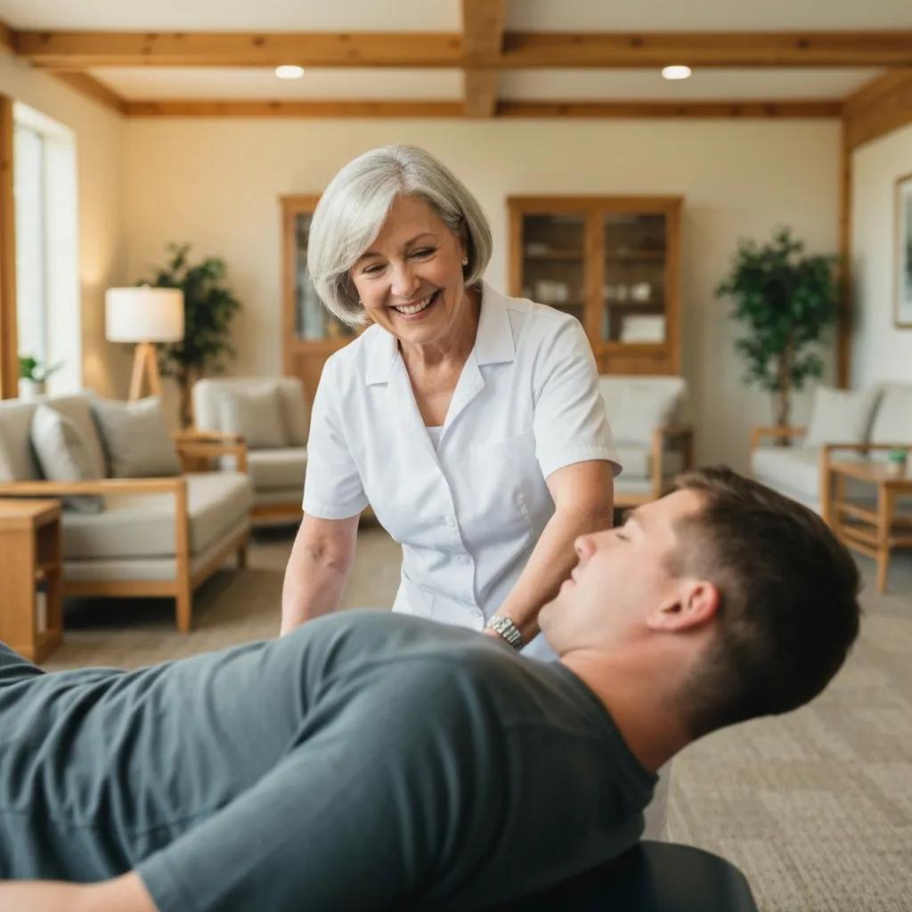 Patient receiving chiropractic care as a complementary treatment for joint pain