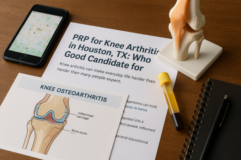 PRP for Knee Arthritis in Houston, TX: Who May Be a Good Candidate for Non-Surgical Care?